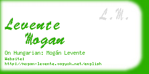 levente mogan business card