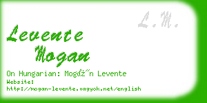 levente mogan business card